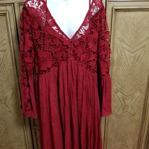 Crochet lace top dress